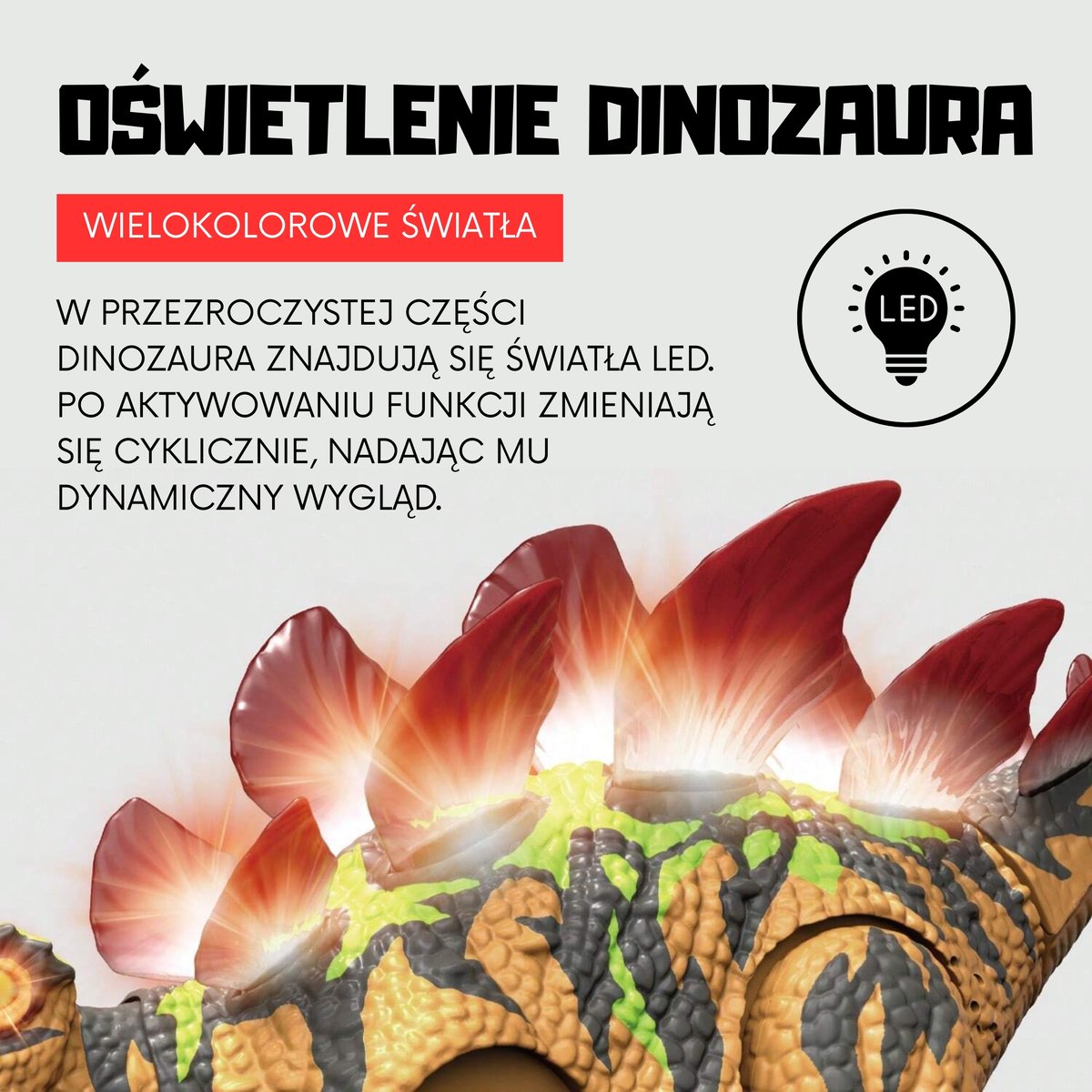 Dinozaur Zdalnie Sterowany RC Robot Stegozaur WOOPIE