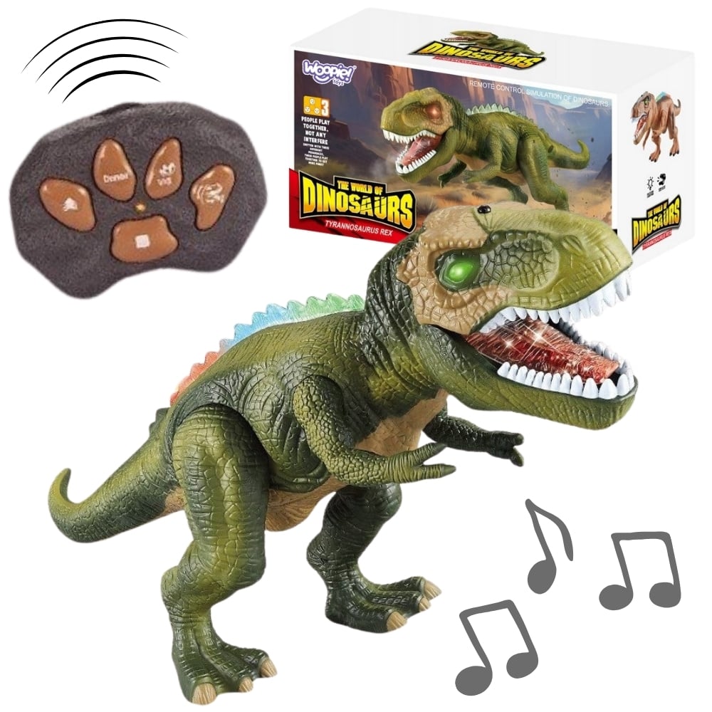 WOOPIE Zdalnie Sterowany Dinozaur T-Rex Realistyczny Król Jurajski