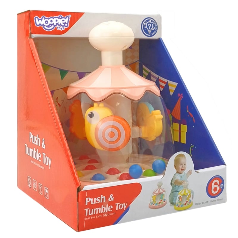 Kolorowe Zwierzątka Różowy Bączek z Kulkami Karuzela WOOPIE BABY
