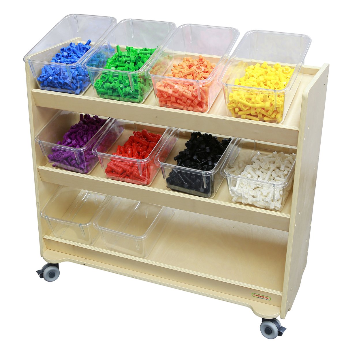 Regał na Kółka – 3 Półki Na Akcesoria Do Tablicy STEM 800H x 800L MASTERKIDZ