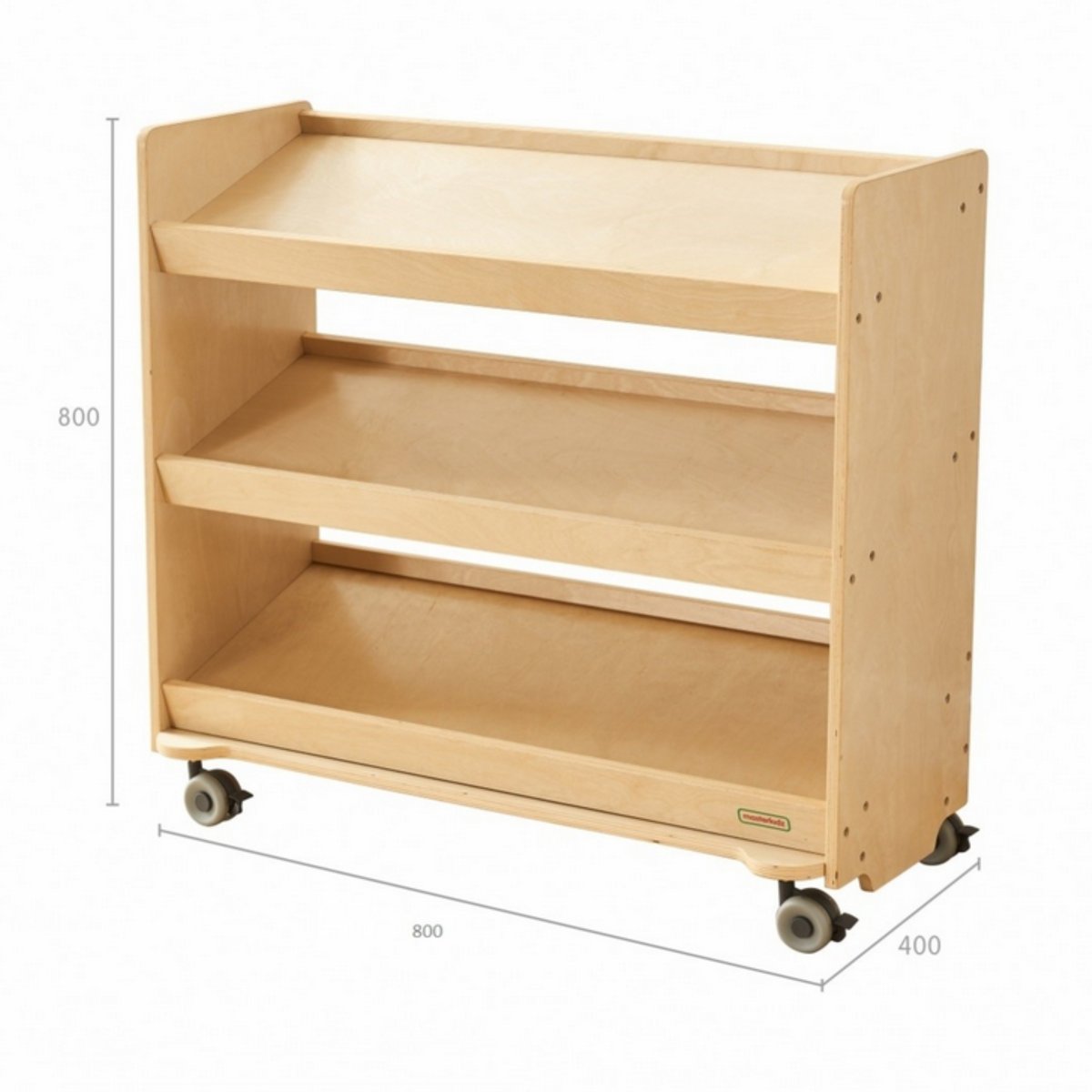 Regał na Kółka – 3 Półki Na Akcesoria Do Tablicy STEM 800H x 800L MASTERKIDZ