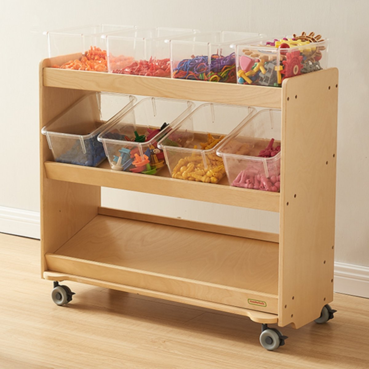Regał na Kółka – 3 Półki Na Akcesoria Do Tablicy STEM 800H x 800L MASTERKIDZ