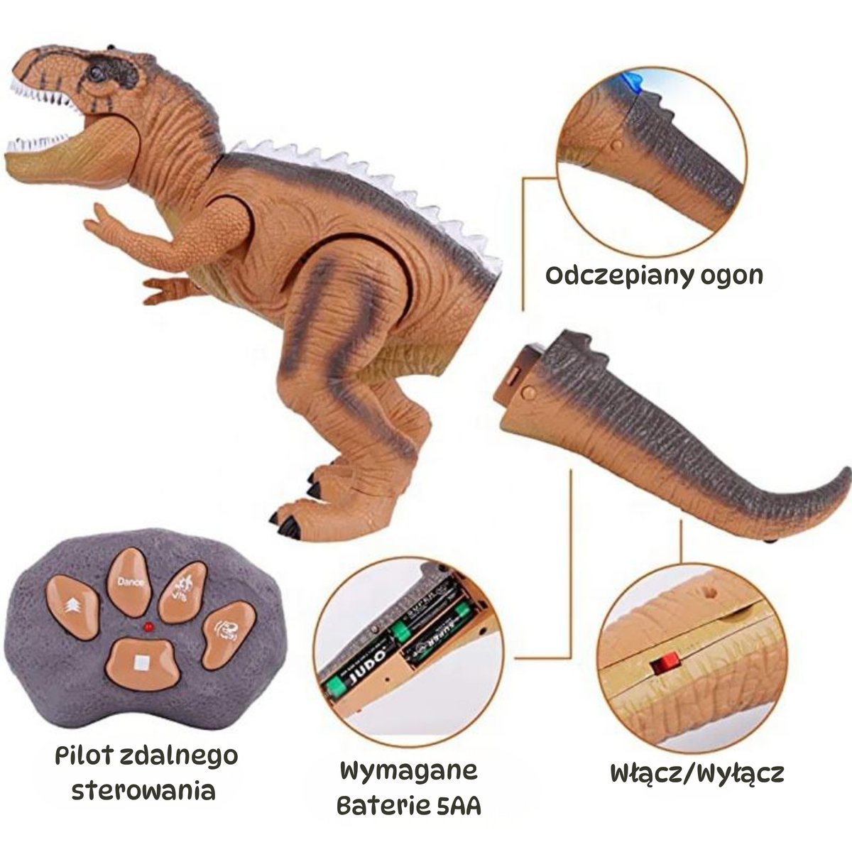 Dinozaur Zdalnie Sterowany RC Tyrannosaurus Rex WOOPIE