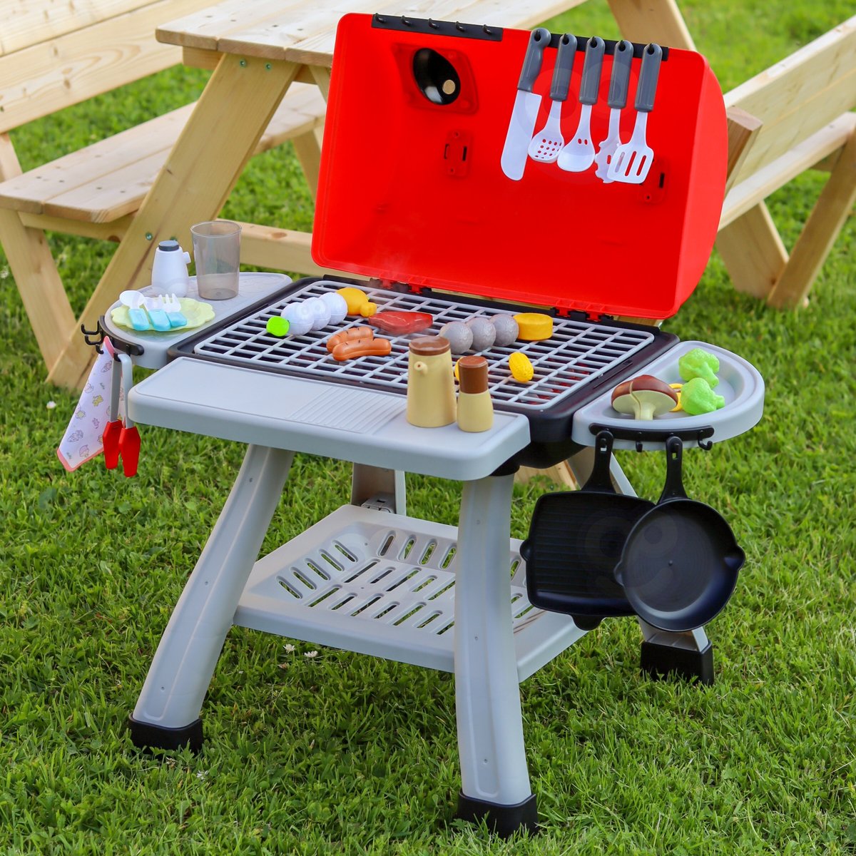 Grill Barbecue Kuchnia Ogrodowa Interaktywna Para LED Zestaw XL 41 el. WOOPIE