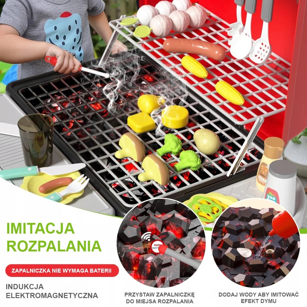 Grill Barbecue Kuchnia Ogrodowa Interaktywna Para LED Zestaw XL 41 el. WOOPIE