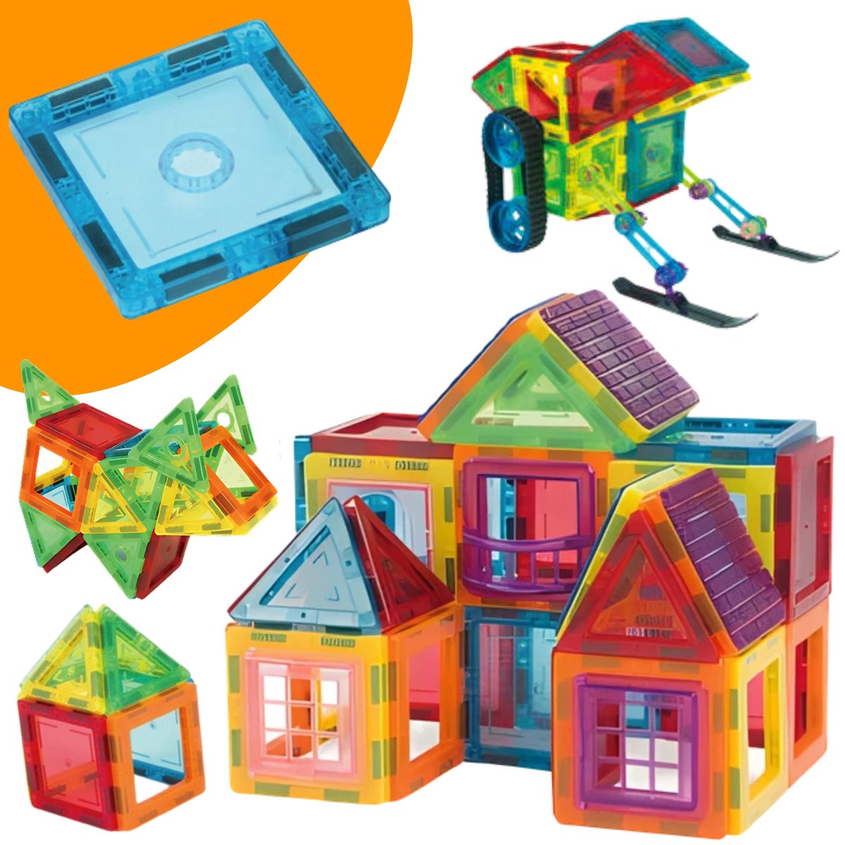 Klocki Magnetyczne 3D Edukacyjne Panele dla Dzieci WOOPIE