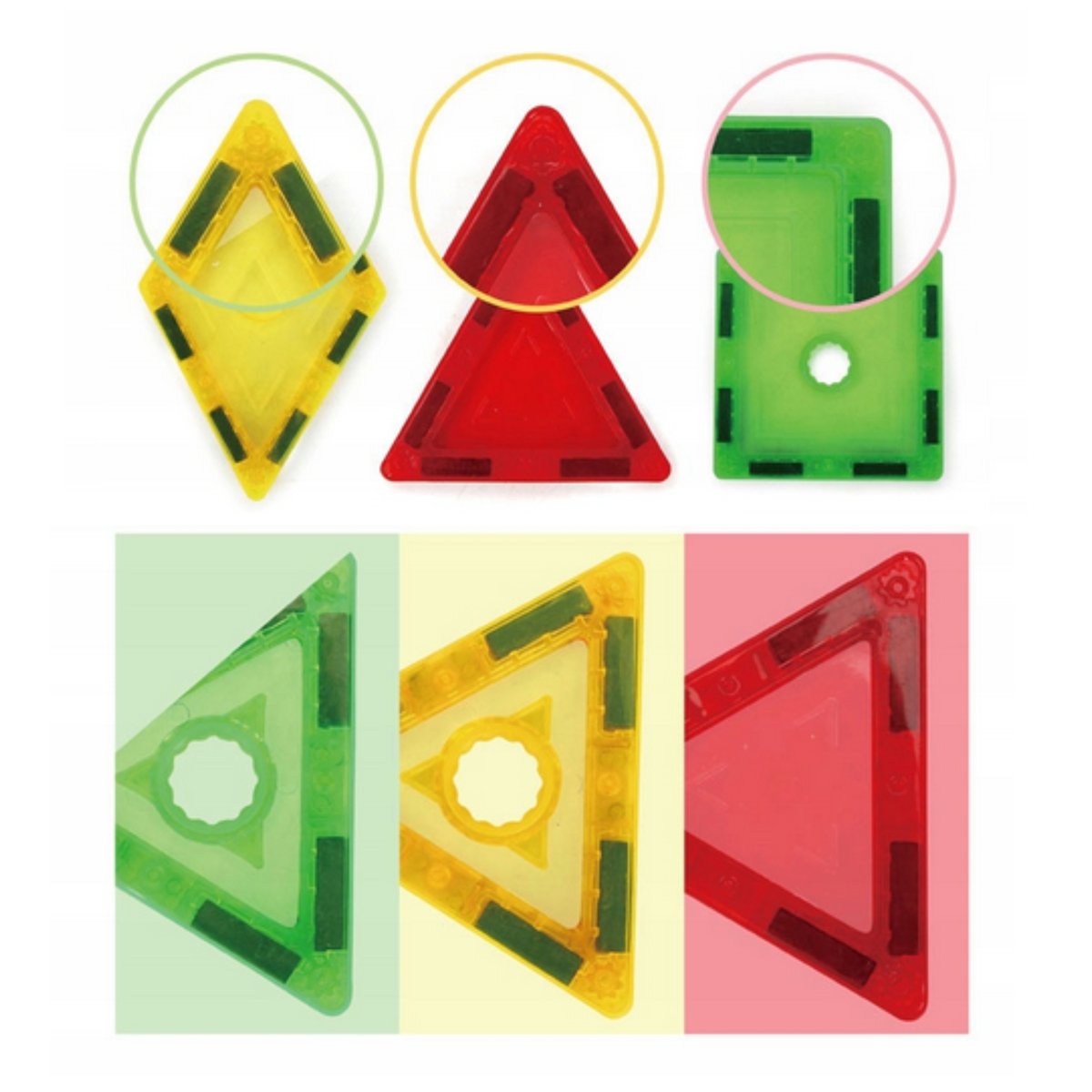 Klocki Magnetyczne 3D Edukacyjne Panele dla Dzieci WOOPIE