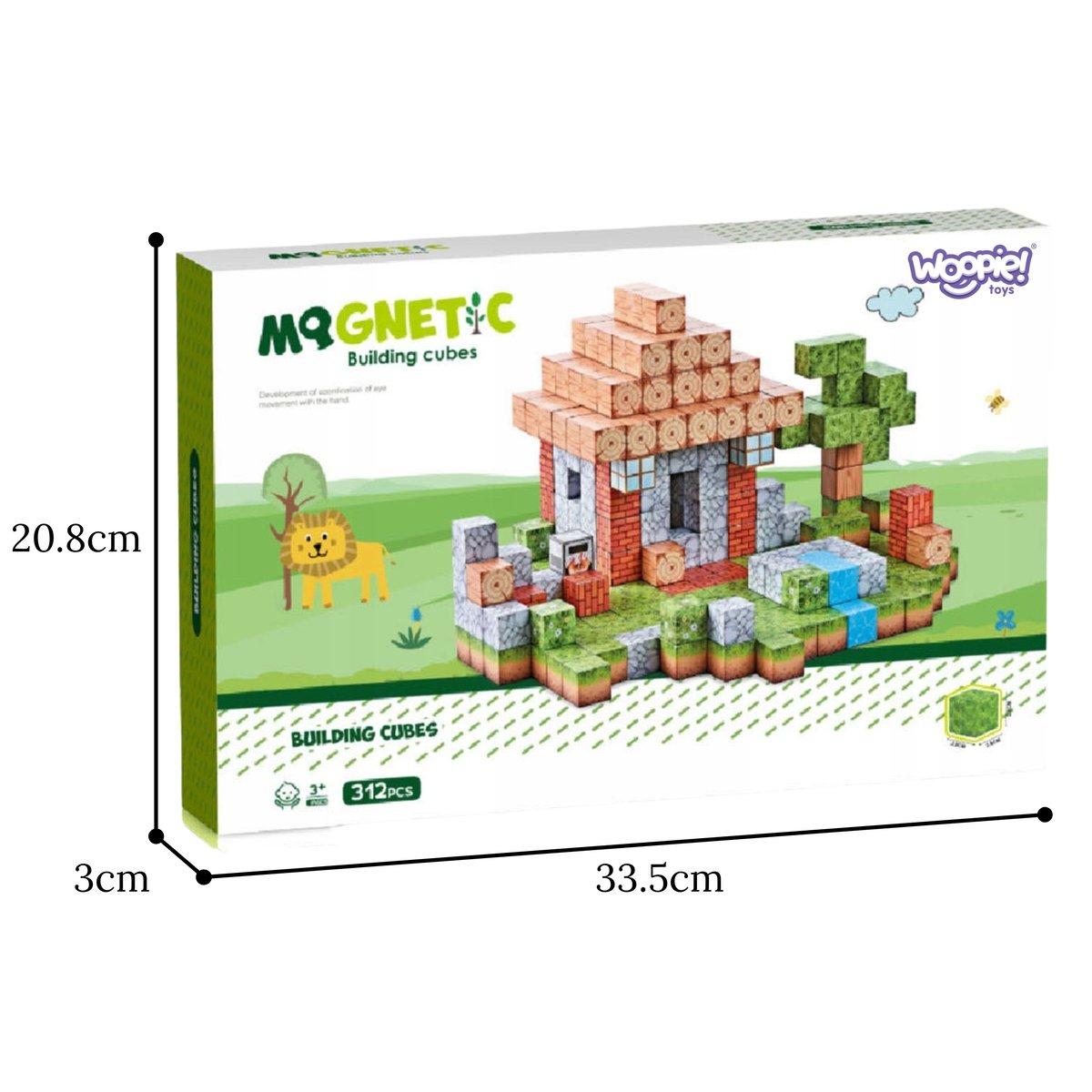 Klocki Magnetyczne Konstrukcyjne Świat Klocków 108 el. WOOPIE