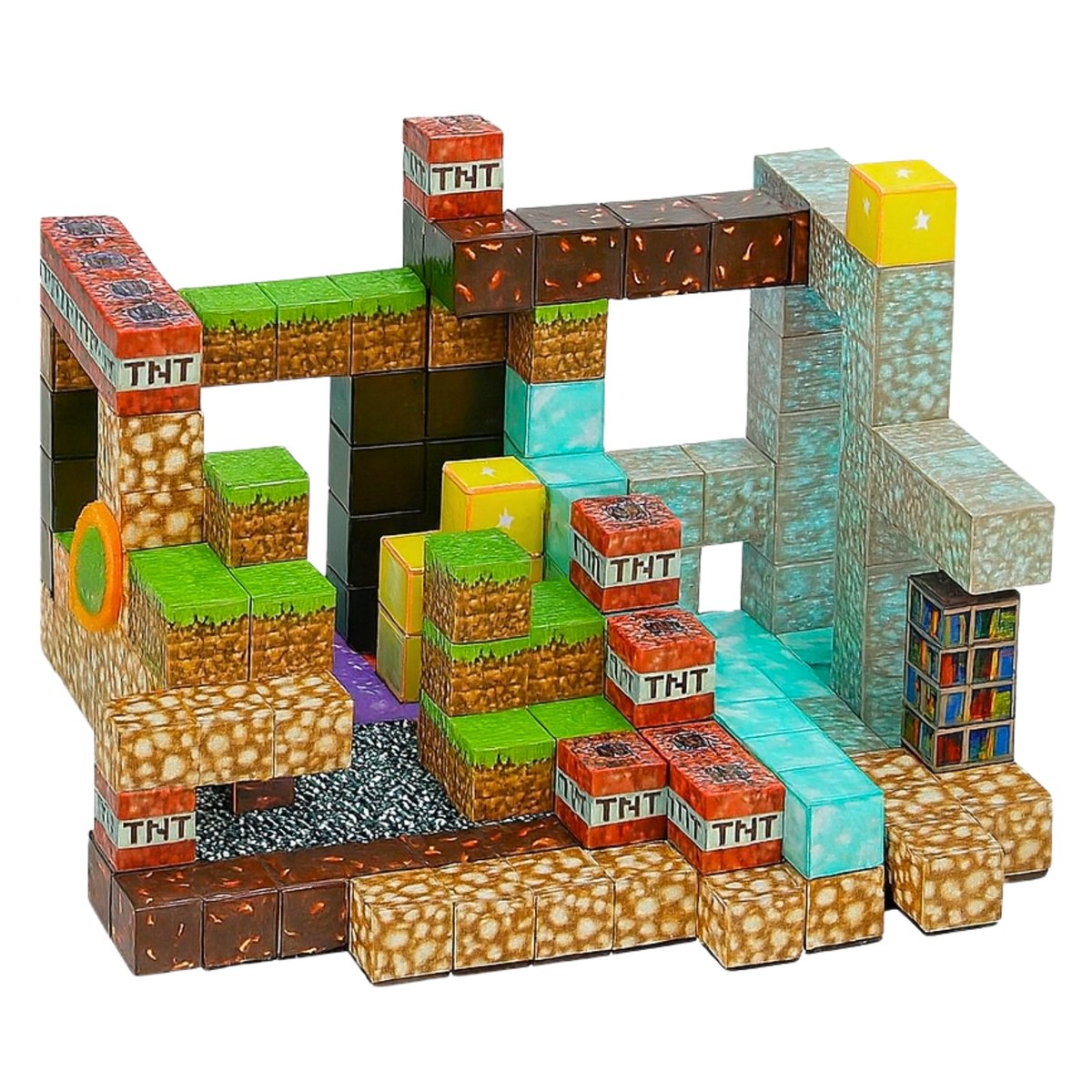 Klocki Magnetyczne Konstrukcyjne Sześciany 3D Zestaw Edukacyjny 63 el. WOOPIE