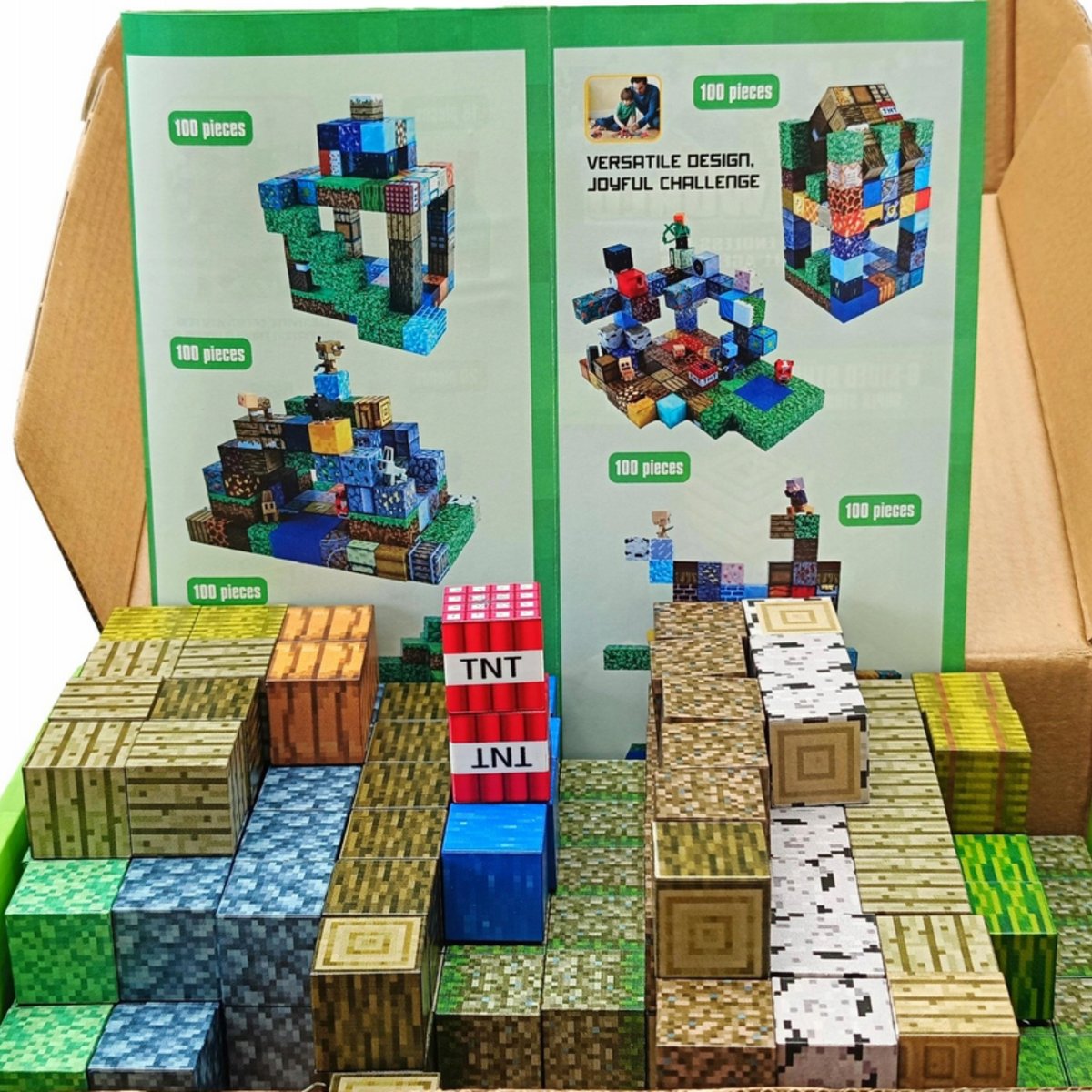 Klocki Magnetyczne Konstrukcyjne Sześciany 3D Zestaw Edukacyjny 63 el. WOOPIE