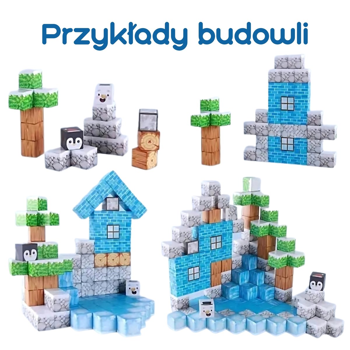 Klocki Magnetyczne Konstrukcyjne Zimowy Świat Klocków WOOPIE