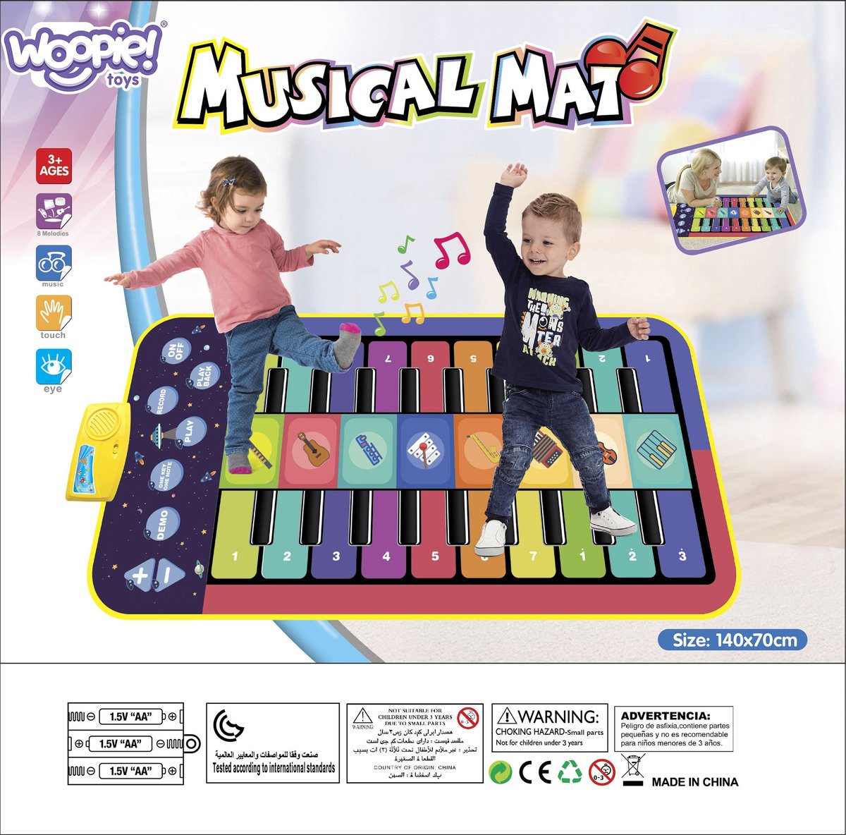 Interaktywna Mata Muzyczna do Tańczenia XXL WOOPIE – zdjęcie 15
