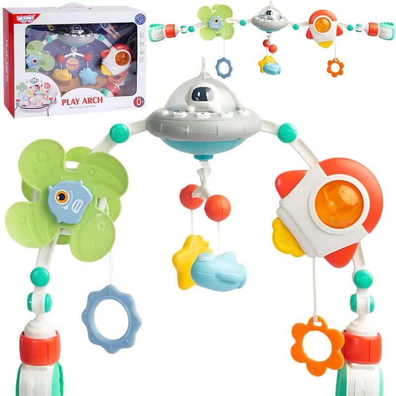 Pałąk z Zawieszkami Kosmos UFO do Łóżeczka, Wózka i Fotelika WOOPIE BABY
