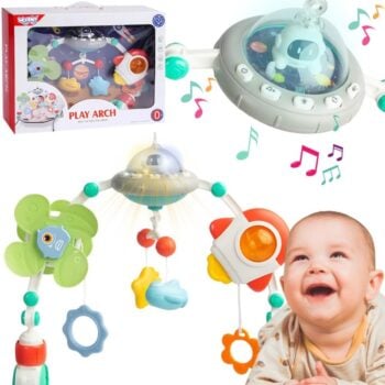 Pałąk z Zawieszkami Kosmos UFO do Łóżeczka, Wózka i Fotelika WOOPIE BABY