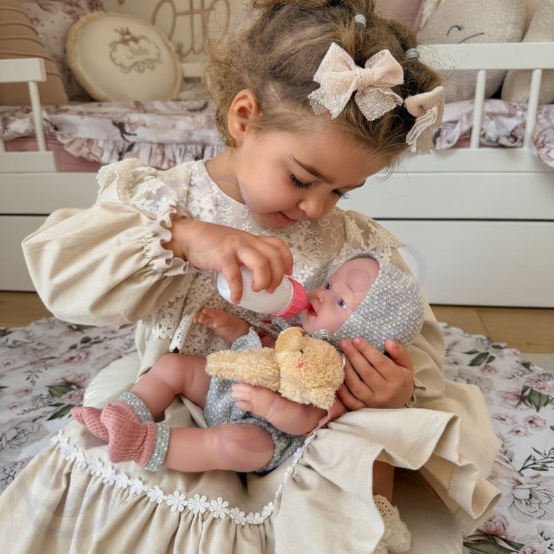 Lalka Bobas 36 cm w Ubranku z Misiem i Akcesoriami do Karmienia WOOPIE ROYAL
