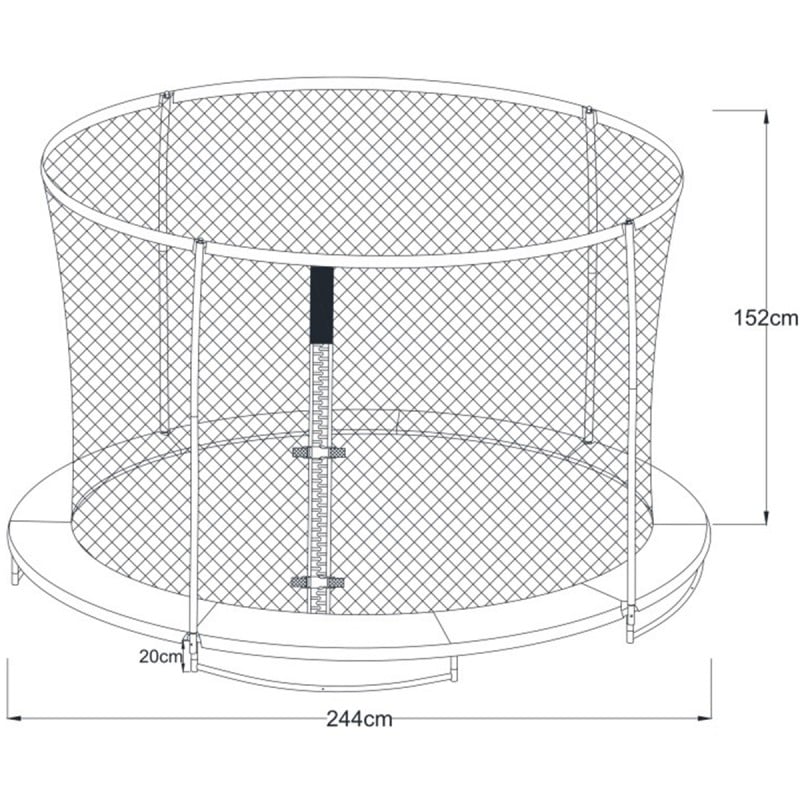 Trampolina Bostonn 244 cm z Siatką AXI