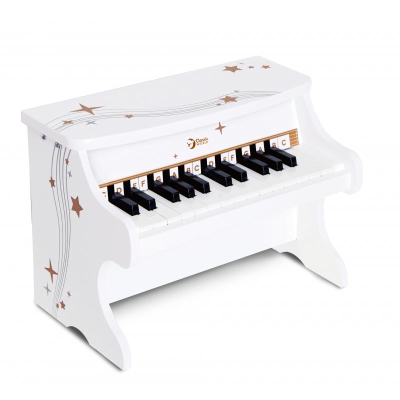 CLASSIC WORLD Drewniane Pianino dla Dzieci + Książeczka do Nauki
