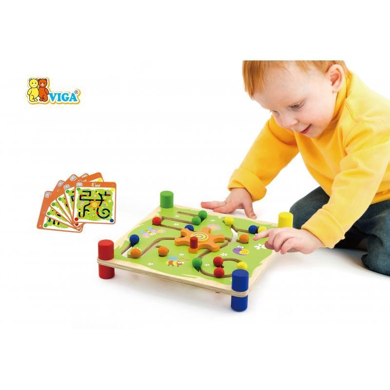 Drewniana Gra Edukacyjna Viga Toys Trop i Śledź Montessori