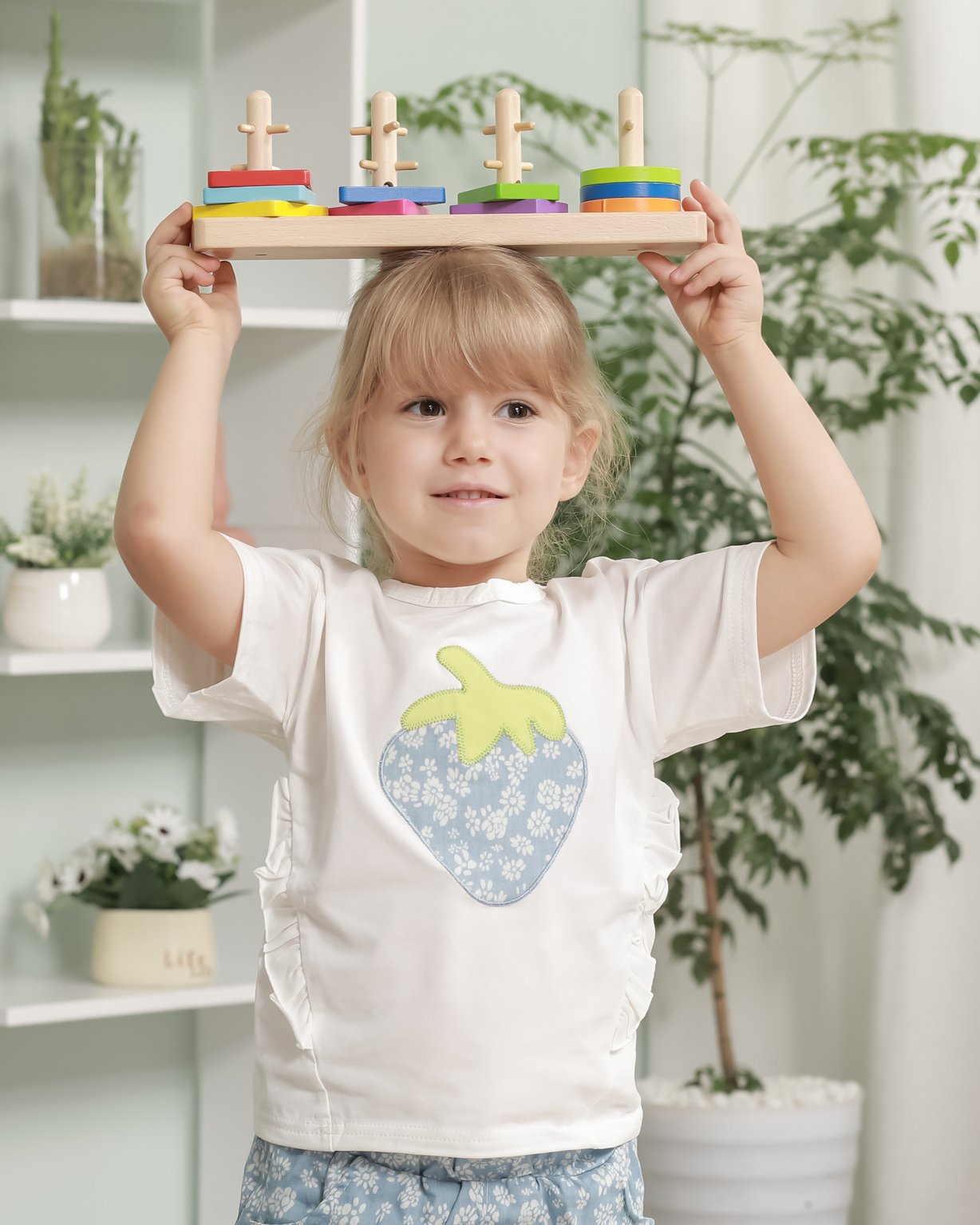 Drewniane Klocki z Sorterem Kształtów Montessori VIGA Toys – zdjęcie 15