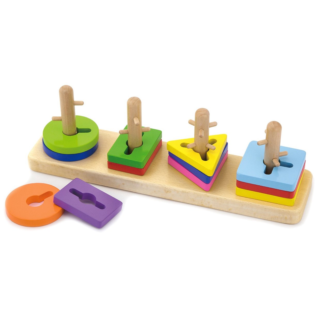 Drewniane Klocki z Sorterem Kształtów Montessori VIGA Toys – zdjęcie 22
