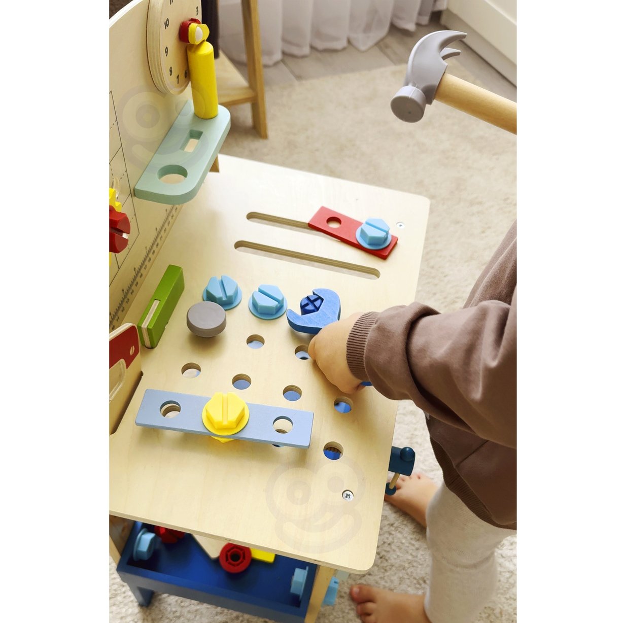 Drewniany Stół Do Majsterkowania Warsztat TOOKY TOY – zdjęcie 11