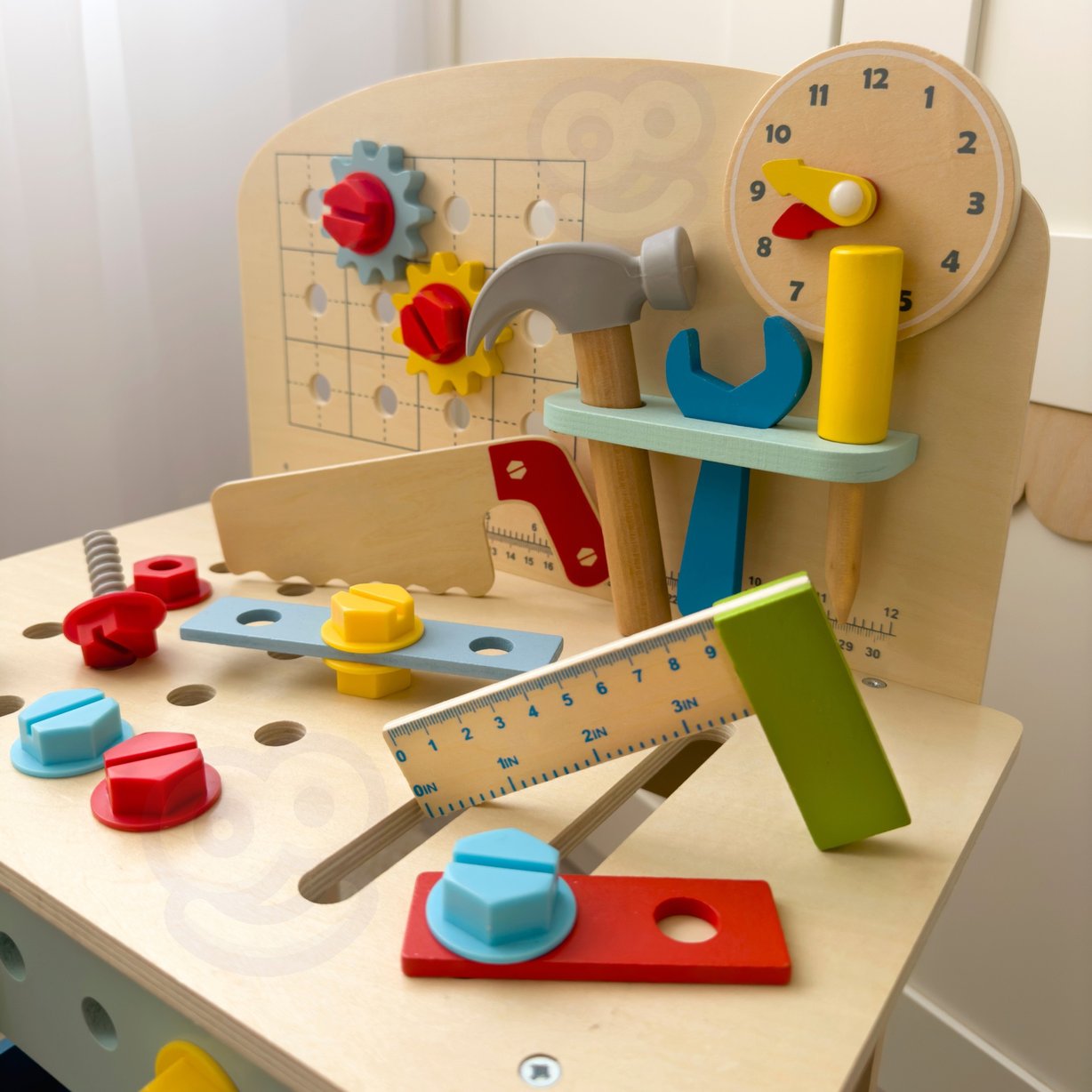 Drewniany Stół Do Majsterkowania Warsztat TOOKY TOY – zdjęcie 14