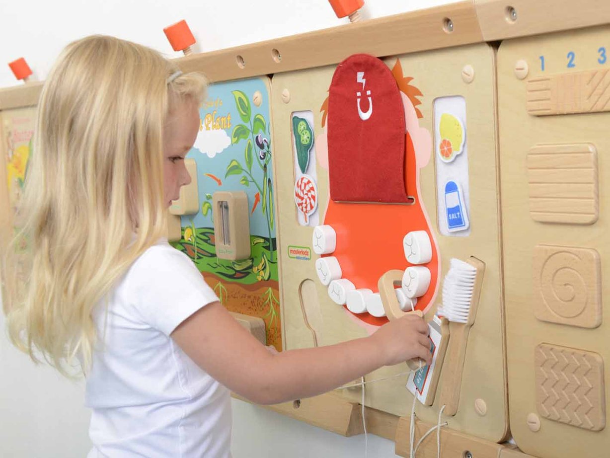 Edukacyjna Tablica Drewniana Masterkidz Higiena Jamy Ustnej Montessori