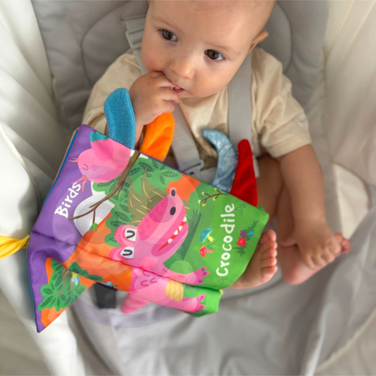Książeczka z Ogonkami Zwierząt Leśnych Materiałowa WOOPIE BABY – zdjęcie 10