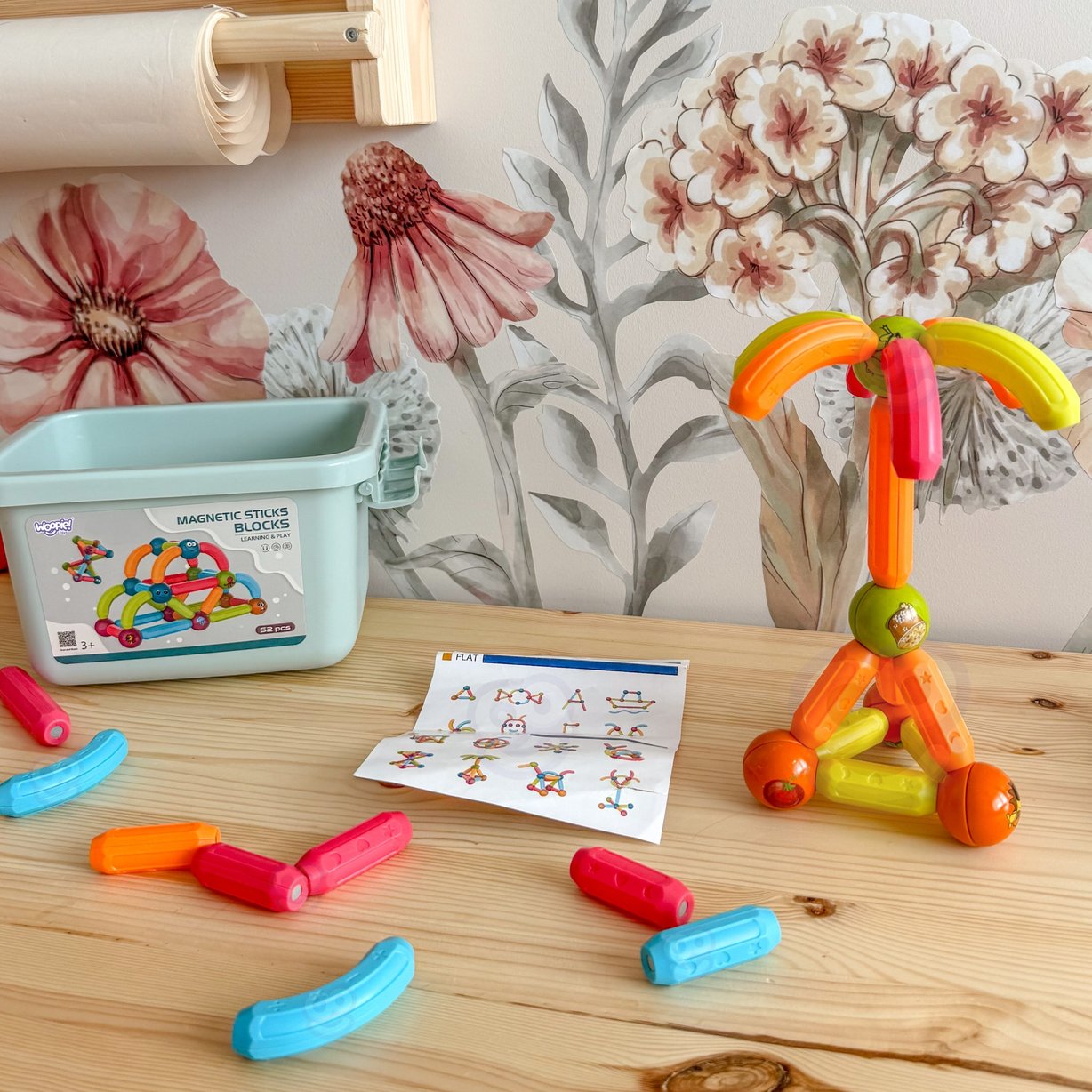 Magnetyczne Klocki Konstrukcyjne Edukacyjne 52 el. WOOPIE – zdjęcie 11