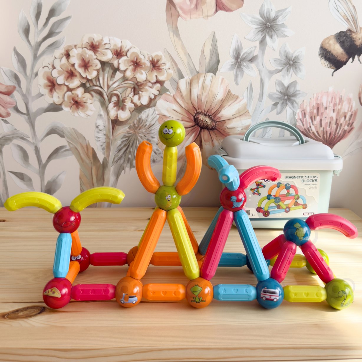 Magnetyczne Klocki Konstrukcyjne Edukacyjne 52 el. WOOPIE – zdjęcie 10