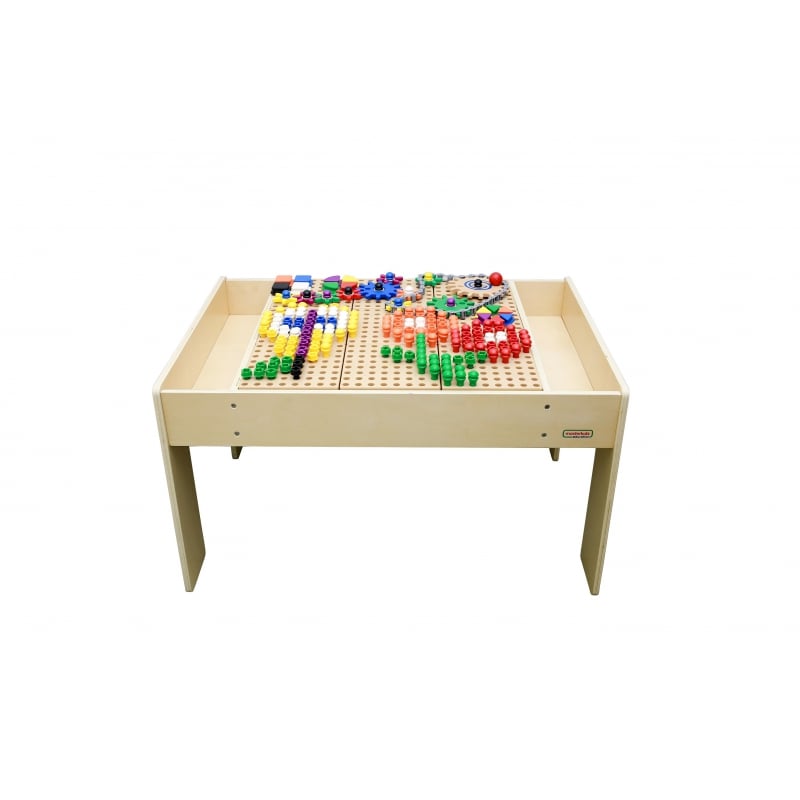 MASTERKIDZ Drewniany Stół Edukacyjny + AKCESORIA STEM WALL