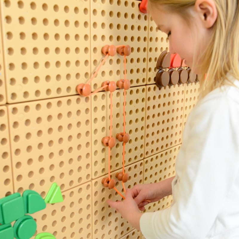 MASTERKIDZ Zestaw Kołeczki i Sznurki - Do Tablicy Naukowo-Kreatywnej STEM