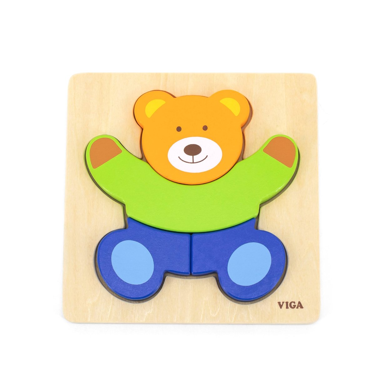 Pierwsze Drewniane Puzzle Maluszka Miś VIGA – zdjęcie 5