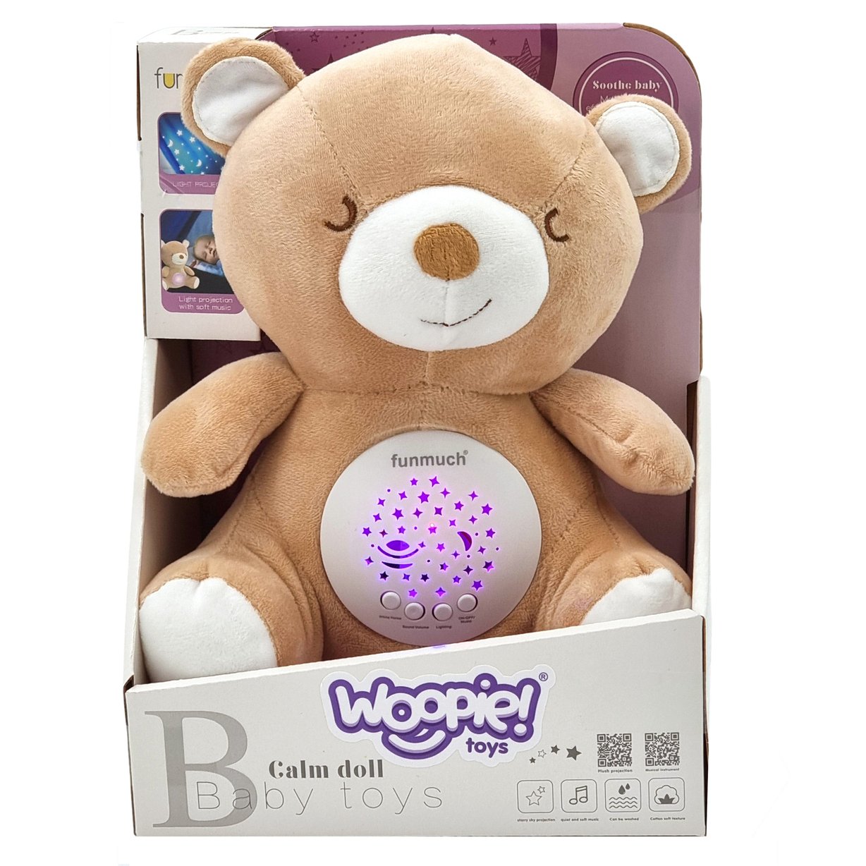 Przytulanka Usypiacz Projektor 2w1 Miś - 10 Kołysanek WOOPIE BABY – zdjęcie 24
