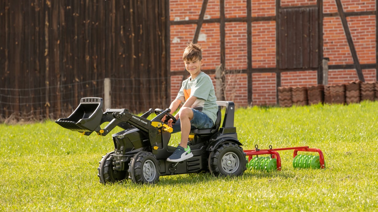 ROLLY TOYS Brona Talerzowa Walec Cambrigde Przyczepa do Traktora