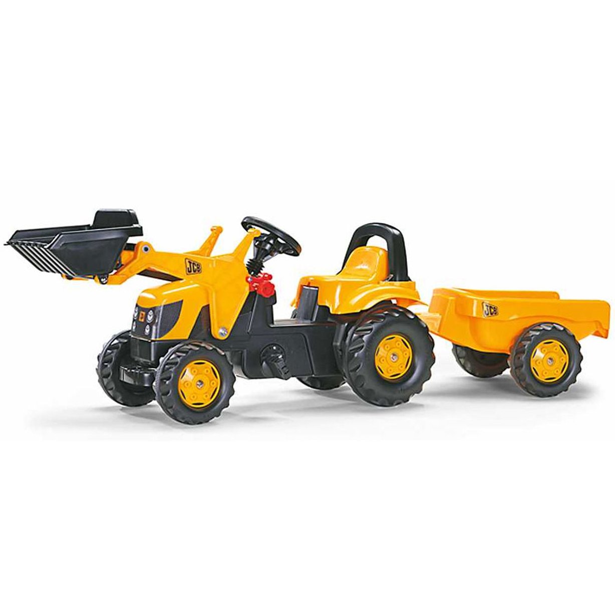 ROLLY TOYS rollyKid Traktor na Pedały JCB z Łyżką i Przyczepą 2-5 Lat