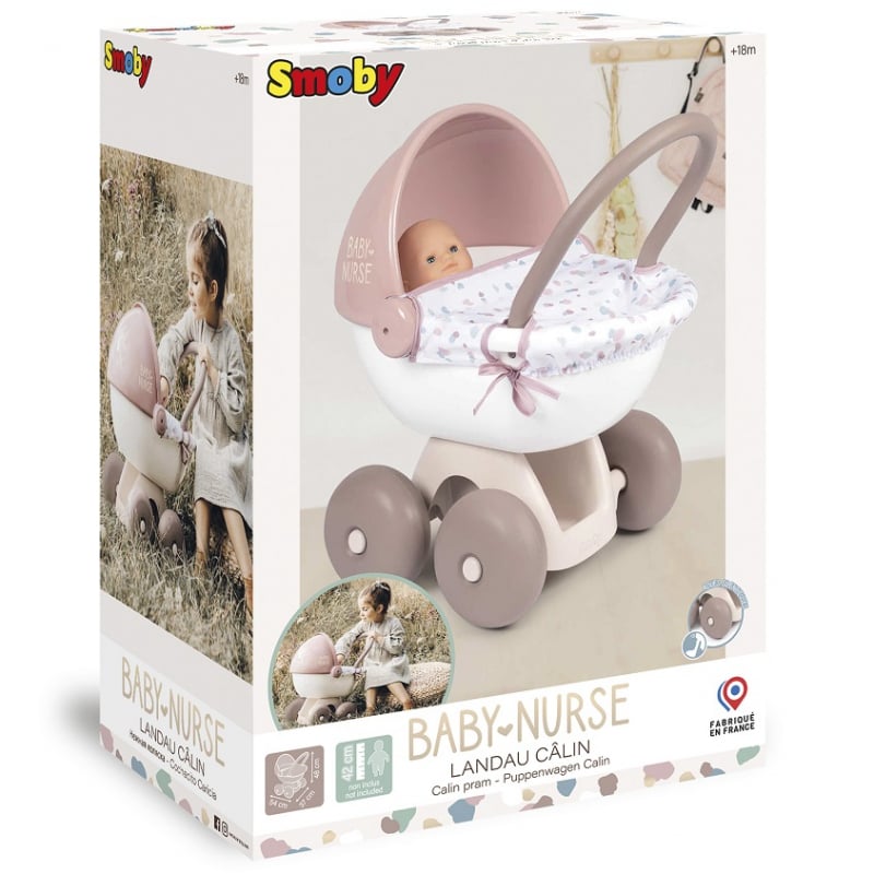 SMOBY Baby Nurse Wózek Głęboki dla Lalki z Plastikowym Daszkiem