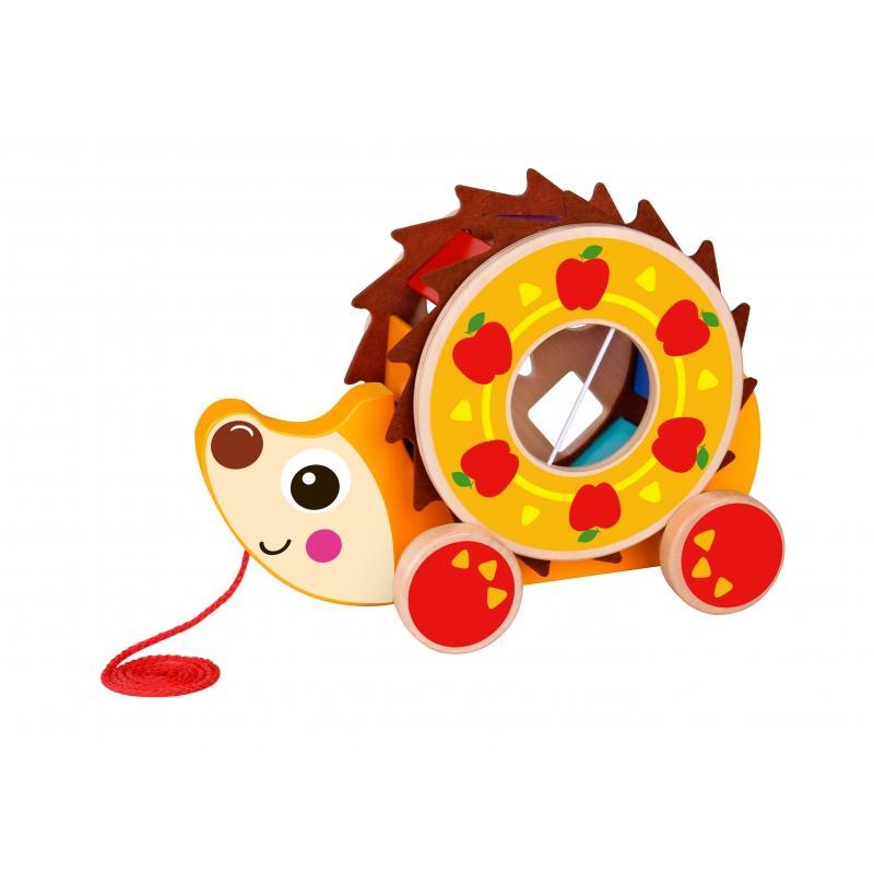 TOOKY TOY Duży Drewniany Sorter Jeż Do Ciągnięcia 2w1