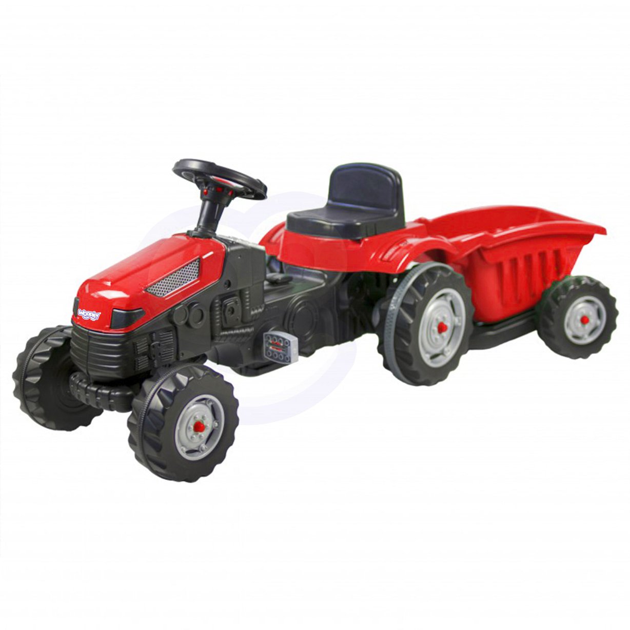 Traktor na Pedały Farmer GoTrac MAXI z Przyczepą Ciche Koła WOOPIE – zdjęcie 13