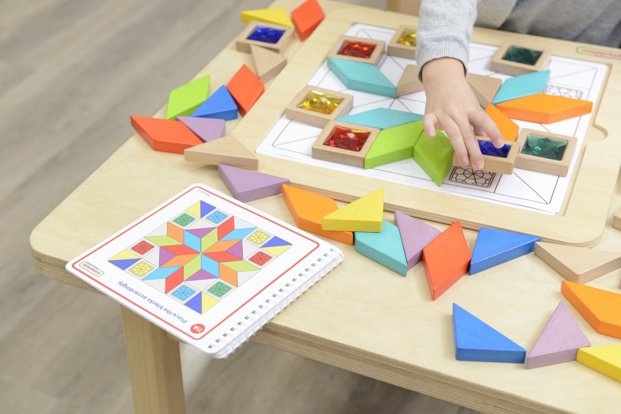 Układanka Mozaika Nauka Kolorów i Kształtów Tangram Montessori MASTERKIDZ – zdjęcie 14