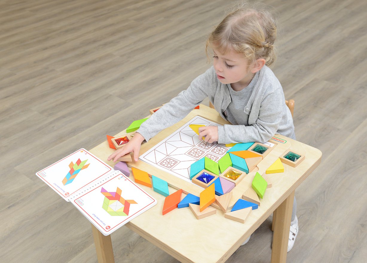 Układanka Mozaika Nauka Kolorów i Kształtów Tangram Montessori MASTERKIDZ – zdjęcie 8