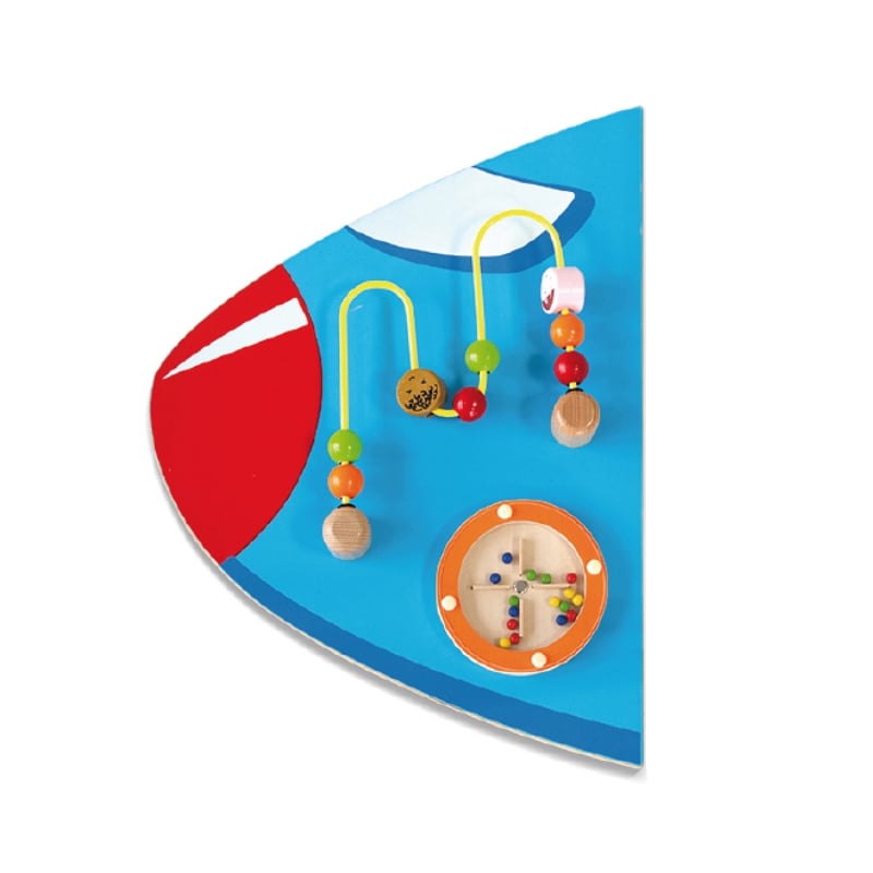 VIGA Sensoryczna Edukacyjna Tablica Drewniana Manipulacyjna Samolot Montessori