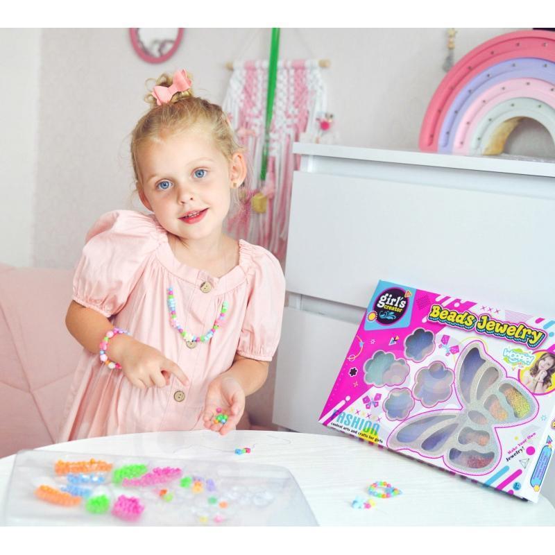 WOOPIE ART&FUN Zestaw do Robienia Biżuterii Bransoletek Wisiorków Pierścionków Kolczyków z Motylkami