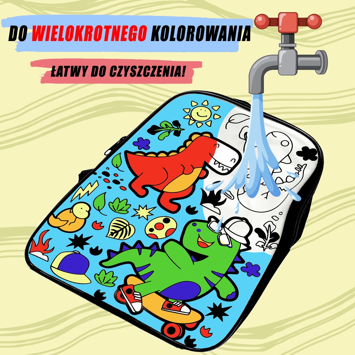 WOOPIE ART&FUN Zestaw Plastyczny dla Dziewczynki Plecak do Malowania