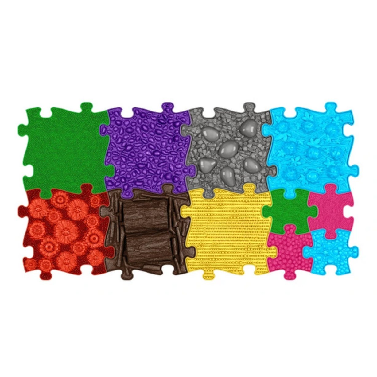 WOOPIE Mata Sensoryczna Ortopedyczna Puzzle 7 el. + 4 małe