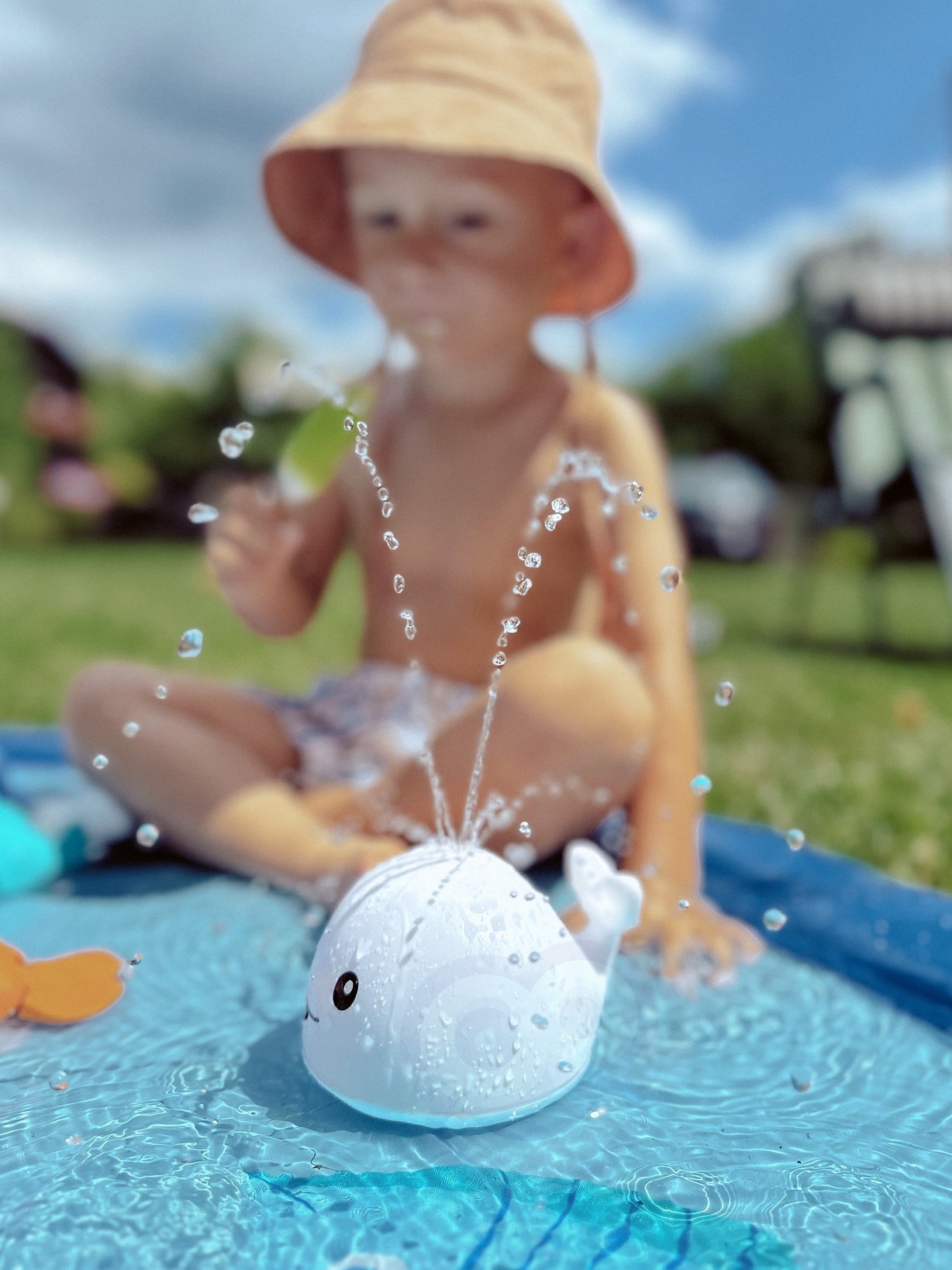 Zabawka do Kąpieli Wieloryb Tryskający Wodą Fontanna LED WOOPIE BABY – zdjęcie 13