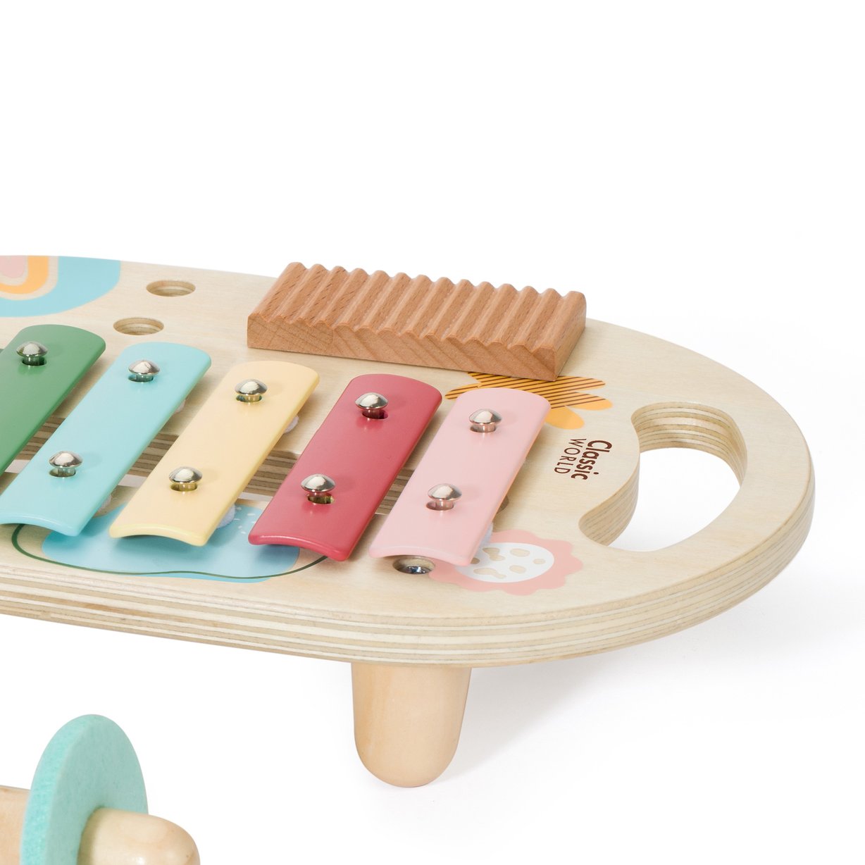 Zestaw Instrumenty Muzyczne dla Dzieci Cymbałki Bębenek Grzechotka 5 el. CLASSIC WORLD – zdjęcie 17