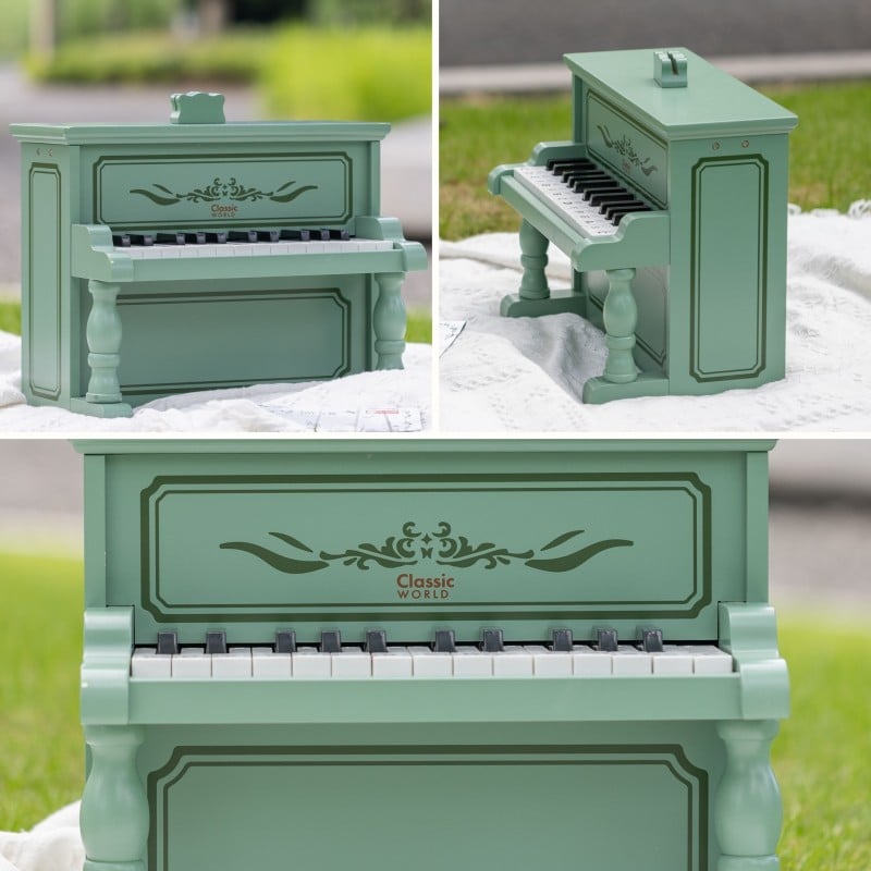 Pianinko dla dzieci Vintage z Książeczką do Nauki CLASSIC WORLD