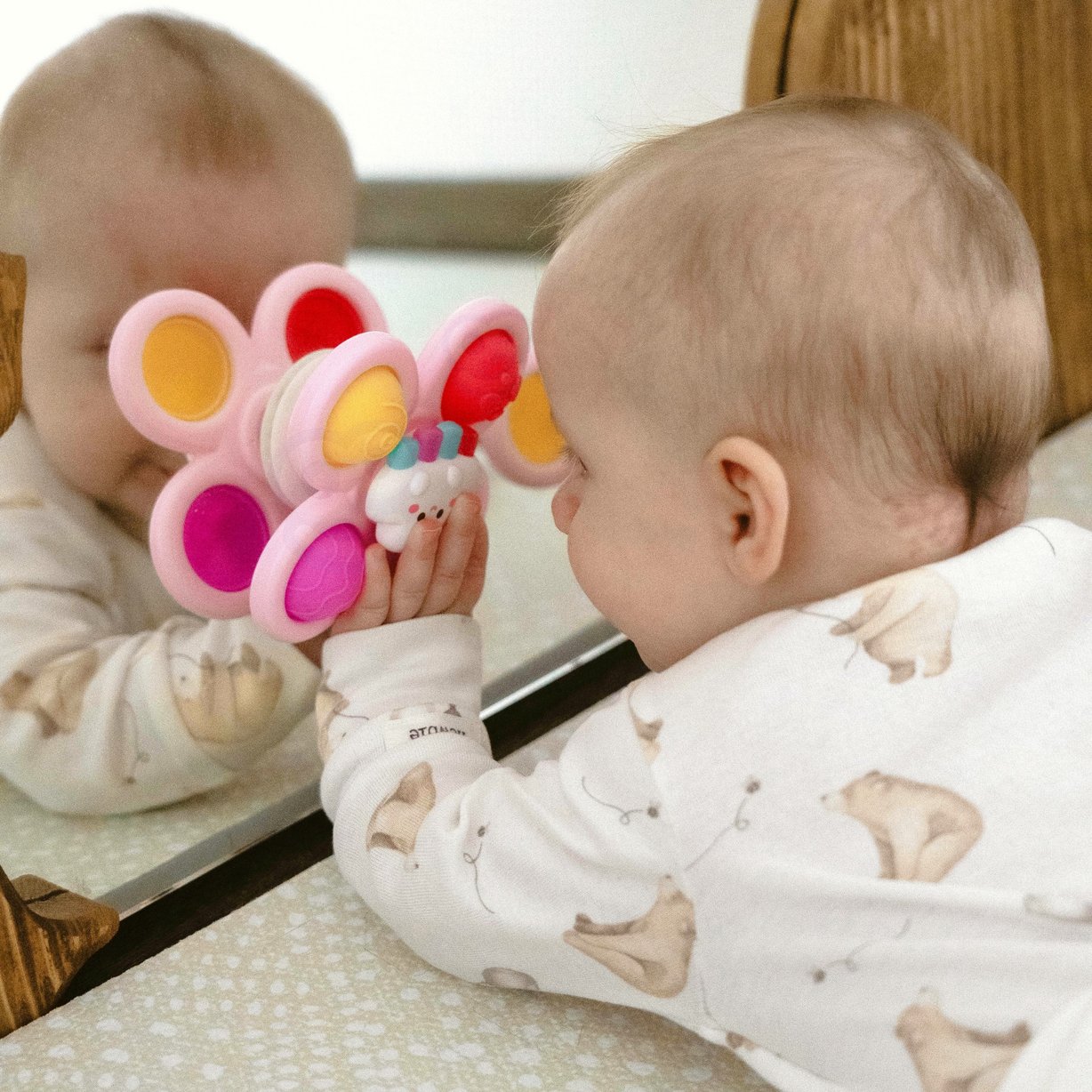 Spinner Pop-it Zabawka Sensoryczna Jednorożec Gwiazdka Chmurka Wymienne 3 szt. Różowy WOOPIE BABY – zdjęcie 6