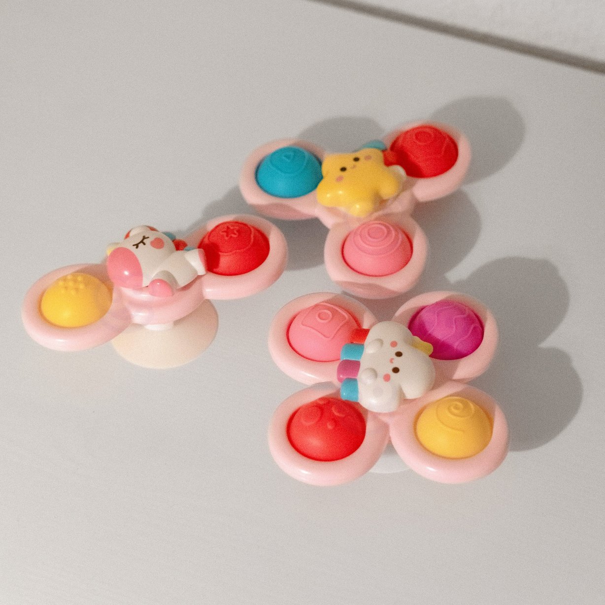 Spinner Pop-it Zabawka Sensoryczna Jednorożec Gwiazdka Chmurka Wymienne 3 szt. Różowy WOOPIE BABY – zdjęcie 9